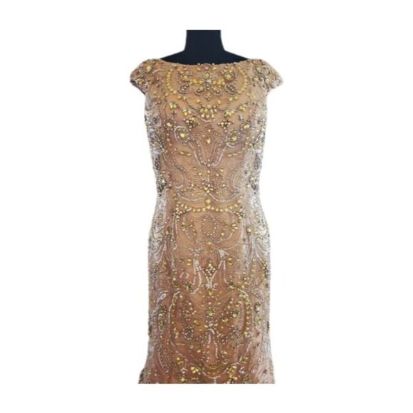 NWT Prom Dress Luxury Designer Wedding Evening Cocktail Party Beaded Runway Gown - Picture 11 of 16